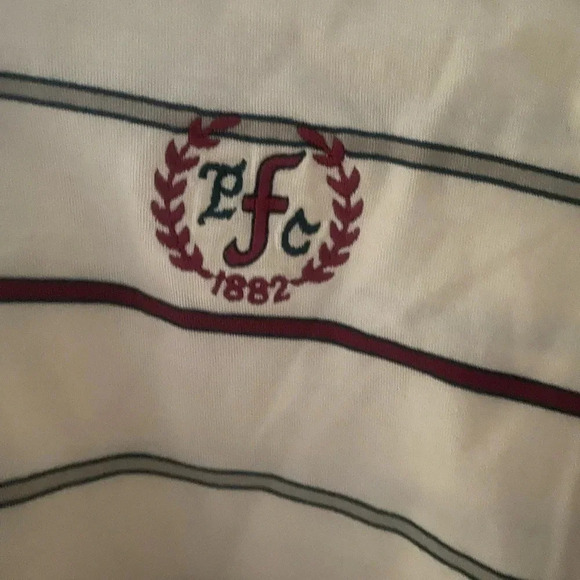 Peter Millar Double Mercerized Cotton Golf Polo Striped Shirt Medium Yellow - Picture 3 of 7